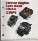 Tecumseh Service Engine Spec Book Oct 1994 3.5 8 10 12.5 15 Hp 692531. Fixed Price $19.95.