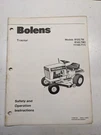 Bolens Manual Operation Maintenance Owner Tractor 812 8114 LT8E 1113 LT11. Fixed Price $26.24.