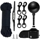 Nq Flagpole Hardware Repair Parts KIT,50 Feet Halyard ROPE+3" 3INCH, Black. Fixed Price $42.40.