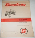 Simplicity Sovereign 3415S Landlord 3410S Tractor Owners/parts Manual Original!. Fixed Price $52.49.