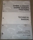 John Deere Sabre 2048HV 2554HV Tractor Technical Service Shop Repair Manual. Fixed Price $29.99.