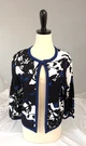 St. John Nwt K61W021 Cobalt Multi Floral Cardigan Size. Fixed Price $359.99.