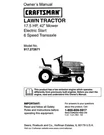 Owner Manual Sears Craftsman 17.5 Hp Lawn Tractor 42 Mower- Model 917.272671. Fixed Price $21.95.