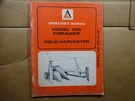 Allis Chalmers Model 720 Forager Field Harvester Operators Manual Serial 391 Up. Fixed Price $9.50.