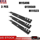 Three (3) Mower Blades For 54" Fits John Deere F-725 325 335 345 425 M115496. Fixed Price $43.99.