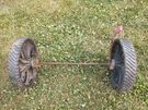 Troy Bilt 12AVB29Q71 Lawn Mower Rear Axle And Wheels Assembly W/ Arm Adjuster. Fixed Price $63.18.
