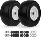 2-PACK 13X6.50-6 Flat Free Lawn Mower Tire And Wheel Assembly, 13" Smooth Tread. Fixed Price $150.51.