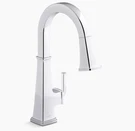Kohler K-23830-CP Riff Pull-down Kitchen Sink Faucet, Polished Chrome. Fixed Price $269.00.