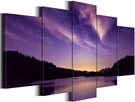 Purple Wall Canvas Prints 5 Pieces Modern Landscape Nature Painting Artwork. Fixed Price $64.99.