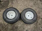 Pair Carlisle Turf-saver Rear Riding Mower Tires 20X8-8 W/ White Rims. Fixed Price $107.95.