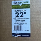 Maxpower 331740B Blade For 22 In. Cut Craftsman, Husqvarna, Poulan Mowers, Re.... Fixed Price $12.00.