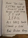 Briggs And Stratton Camshaft 691988. Tappets 691762. Oil Slinger 697799.. Fixed Price $30.00.