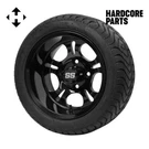 12" Black Darkside Golf Cart Wheel And Tire Combo - Set Of 4, Includes 'ss' Ce. Fixed Price $765.95.