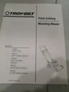 Troy-bilt Original Mulching Mower Illustrated Part Manual Gardenway Form 1901582. Fixed Price $18.00.