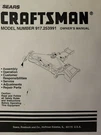 Sears Craftsman Lawn Garden Tractor 44 Mower Deck 917.253991 Owner &parts Manual. Fixed Price $55.24.