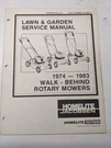Homelite Manual Service Guide Jacobsen 1974-1983 Walk Behind Mower JA-99037-7. Fixed Price $16.52.