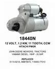 Starter Fits John Deere 355D 18HP Diesel 1997 S114-821, S114-821A AM879072. Fixed Price $93.97.