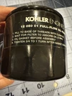 Kohler Standard Oil Black 12 050 01 Full Flow Filter. 110615AF. 17:5. Fixed Price $17.00.