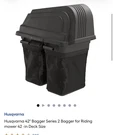 Husqvarna H242SL Bin 42IN Lawn Tractor Grass Catcher. Fixed Price $449.99.