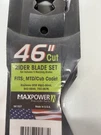 Maxpower 561537 3-BLADE Set 46" Cut For Mtd/cub Cadet/troy-bilt. Fixed Price $26.88.