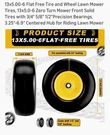 13X5.00-6 Flat Free And Wheel Lawn Tires, 13X5.0-6 Zero Turn Mower.... Fixed Price $74.99.