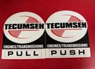 (4 Sets) Tecumseh 696196 Dealership Door Push Pull Decal Kit Genuine Oem Nos. Fixed Price $25.00.