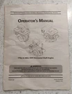 Mtd 179CC & 208CC Ohv Horizontal Shaft Engine - Operator's Manual. Fixed Price $25.00.