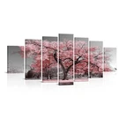 Visual Art Decor Large 7-PIECE Tree Canvas Wall Pink Landscape Picture .... Fixed Price $76.77.