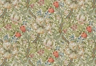 William Morris Curtain Fabric Design Golden Lily 3.3 Mtrs Green/gold Linen Union. Fixed Price $200.63.