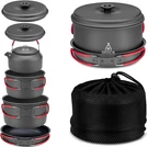 Compact Camping Cookware Set With Mesh Bag - Durable Pots & Pans For Outdoors. Fixed Price $88.99.