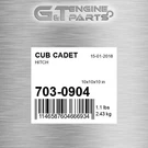 703-0904 Hitch Fits Cub Cadet (surplus Open Box). Fixed Price $91.06.
