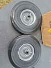 Aeagle Utility Tire + Wheel Assembly, Pneumatic, 4.10/3.50-4, 2-PK. Flat Free. Fixed Price $42.99.