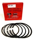 Chrome Piston Rings Fits Kohler K241 10HP .030" Oversize Replaces # 235290-S. Fixed Price $19.95.