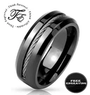 Personalized Wire Cable Promise Ring For Men - Engraved Handwriting. Fixed Price $19.50.