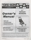 Mtd Yard-man 21" Rotary Mowers Owner Manual 770-8610J (170). Fixed Price $14.98.