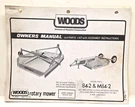 Used Owners Manual For Woods & M84-2 Rotary Mower F-5844 (rev. 2/75). Fixed Price $8.00.
