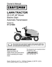 Owner Manual Sears Craftsman 25.0 Hp Lawn Tractor 48 Mower - Model 917.273663. Fixed Price $21.95.