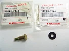 Kawasaki KBH27 KGT27 KTF27 HEO27 KEL27 KCL525, Clutch Bolt + Washer, 92043-2243. Fixed Price $8.95.