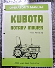 Original Kubota Operators Manual Rotary Mower Model RC60-20 Factory Paper. Fixed Price $14.95.
