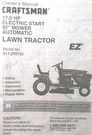 Sears Craftsman 17.0 Hp 42" Hydro Lawn Tractor 917.270722 Owner & Parts Manual. Fixed Price $114.29.