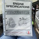 Genuine Tecumseh 1977 Engine Specification Catalog Book 692531 R9/77. Fixed Price $30.00.