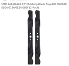 Pack 22 Mulching Blade Mtd 942-0742 / 742-0742 Fits Many Brands Free Ship. Fixed Price $36.00.