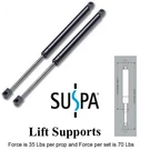 Suspa C16-02648 35-LB Limit Gas Spring/prop/strut/shock Lift Support (set Of 2). Fixed Price $23.99.