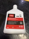 Toro Snowblower Oil 5W-30, Premium Engine 38908, 20 Oz.. Fixed Price $11.94.
