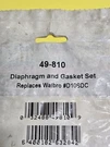 49-810 Carburetor Diaphragm & Gasket Kit Replace Walbro D10-SDC 350-501 AYP2421J. Fixed Price $12.98.
