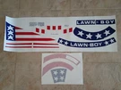 Lawn-boy 1973 Model 8250X Red White & Blue Stars Stripes Mower Decal Set.. Fixed Price $69.99.