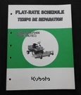 1988-1997 Kubota F2100 F2400 Front Mower Flat Rate Schedule Manual. Fixed Price $19.40.