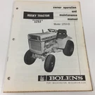 Genuine Bolens Husky Tractor 1253-01 Owner Operation Maintenance 1969. Fixed Price $23.99.