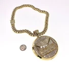 18K Gold Last Supper Cz Diamond Big Size Quality Custom Pendant/chain. Fixed Price $65.00.