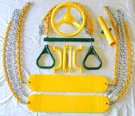 Swingset Kit,belt Swings,trapeze,play ACCESSORIES,PLAYGROUND,PVC,66GYB. Fixed Price $124.00.